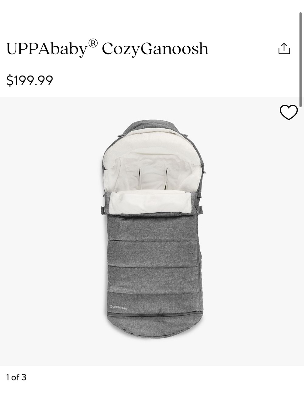 CozyGanoosh Gray Kids Footmuff like new